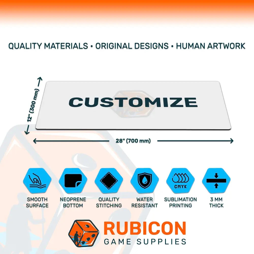 Rubicon Game Supplies product with customizable text on a white background