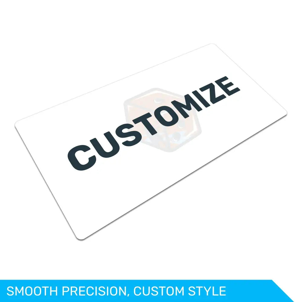 Clear acrylic sheet with 'CUSTOMIZE' text on a white background