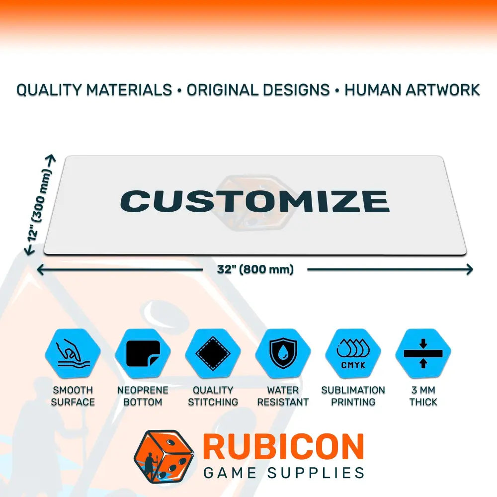 Rubicon Game Supplies product with customizable text on a white background