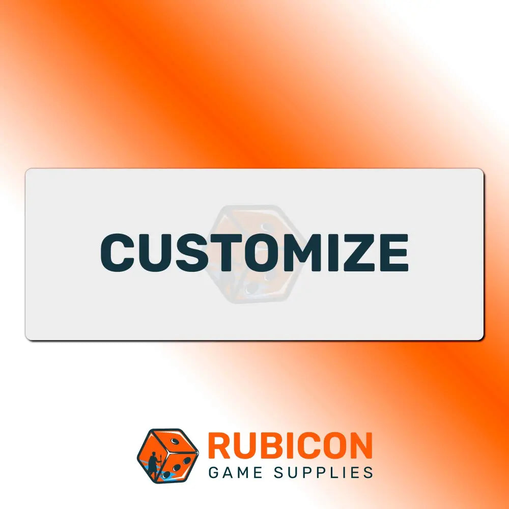Rubicon Game Supplies customizable label on a gradient background
