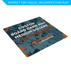 Custom printed board game mat medium square angled perspective view