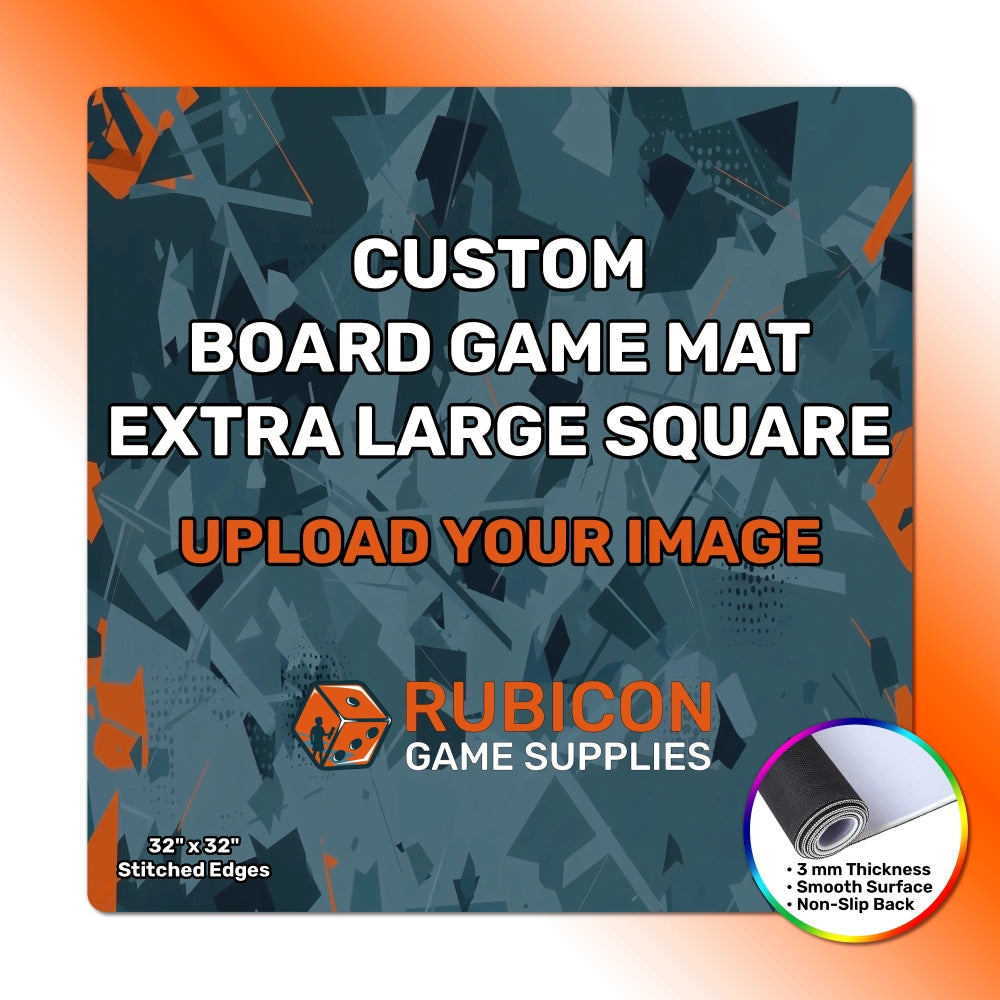 Custom printed board game mat 32" x 32" extra large square