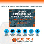 Custom printed board game mat 36" x 24" 3 mm neoprene material specifications