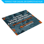 Custom printed board game mat extra large square angled perspective view