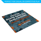 Custom printed board game mat small square angled perspective view