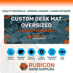 Custom printed desk mat 36" x 16" 3 mm neoprene material specifications