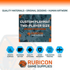Custom printed playmat 28" x 24" 3 mm neoprene material specifications
