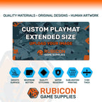 Custom printed TCG playmat 28" x 14" 3 mm neoprene material specifications