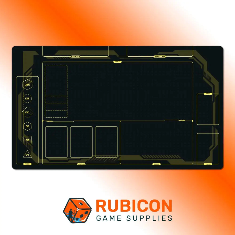 Cyberpunk TCG - 24’’ x 14’’ / Black Stitched / Cyber Black - Playmat