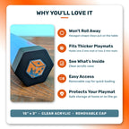 Hexagonal playmat storage tube benefits
