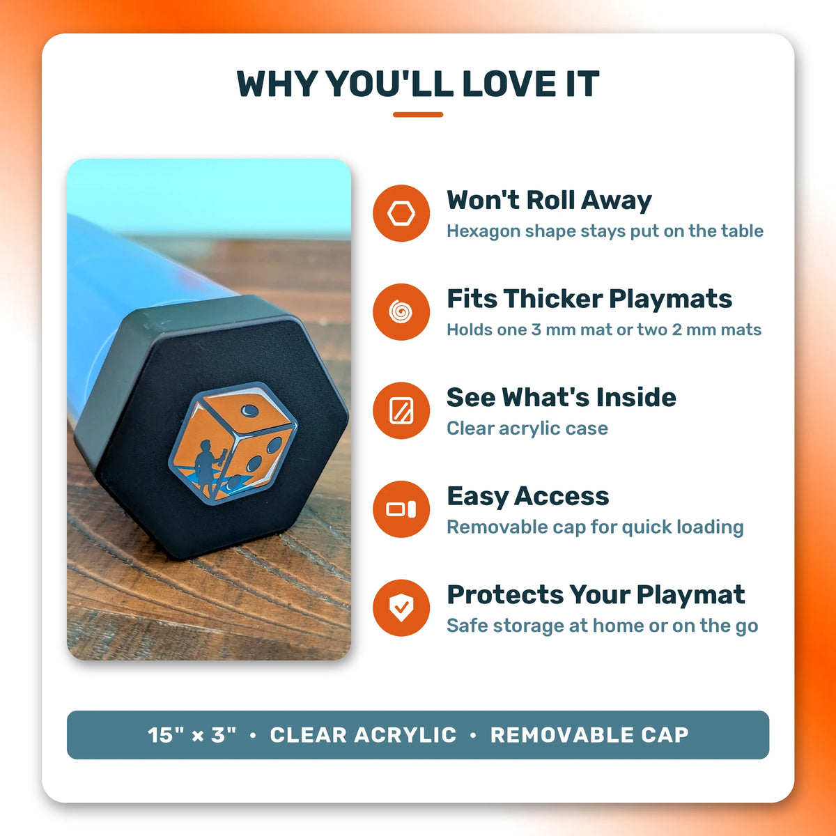 Hexagonal playmat storage tube benefits