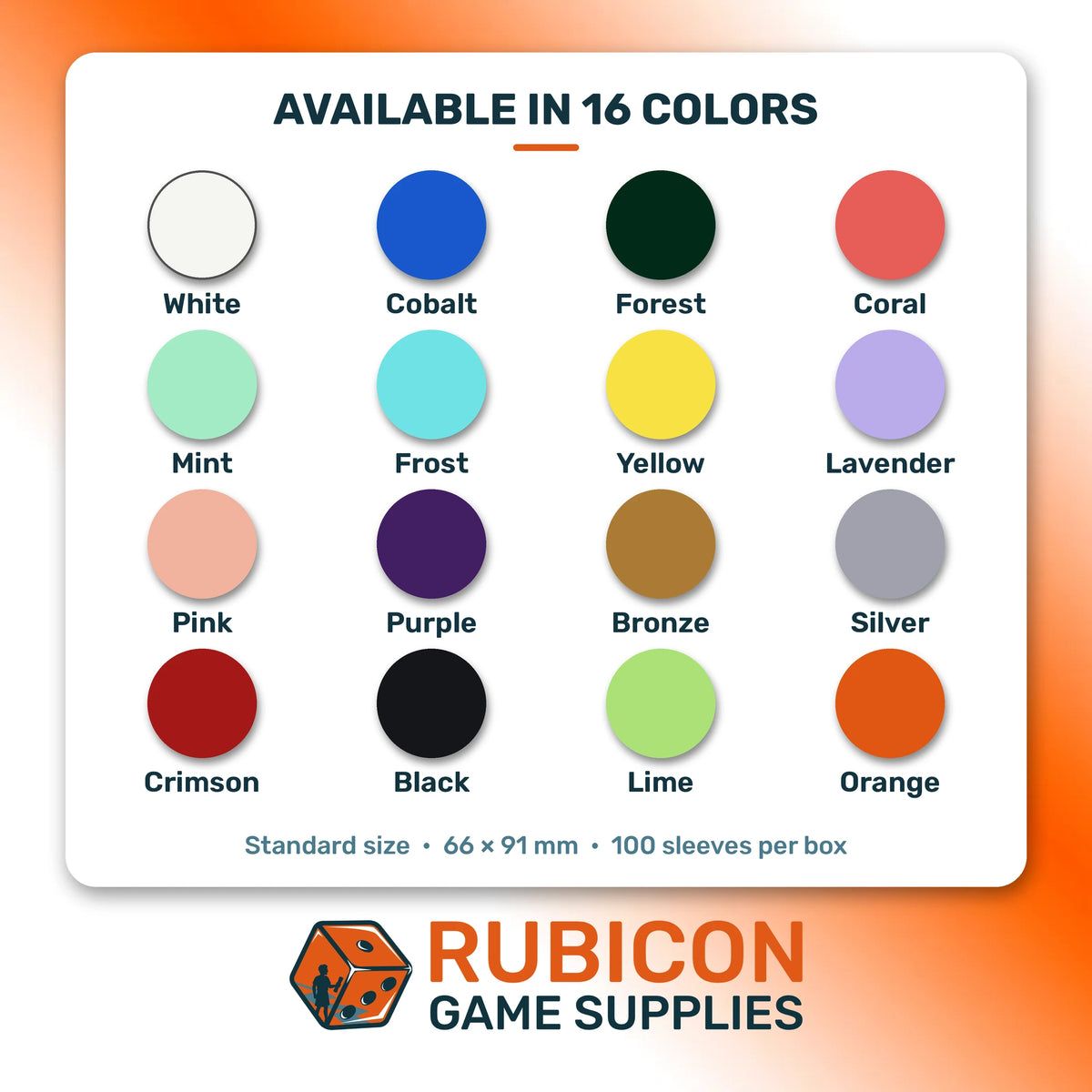 Lorica card sleeves colors chart 66 x 91 mm 100 pack