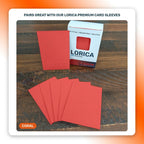 Lorica Premium Card Sleeves in Coral, 100 pack, standard size, pairs with this playmat