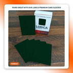 Lorica Premium Card Sleeves in Forest, 100 pack, standard size, pairs with this playmat