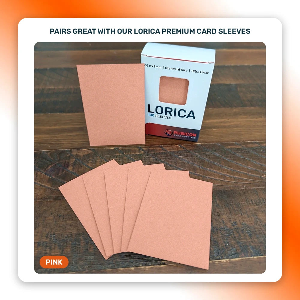 Lorica Premium Card Sleeves in Pink, 100 pack, standard size, pairs with this playmat