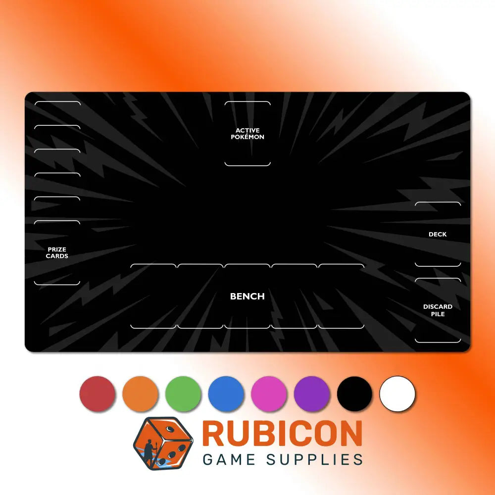 pokemon card game mat GMC 2 Player Black & White Playmat /1 Pokemon Card Game Rubber Mat