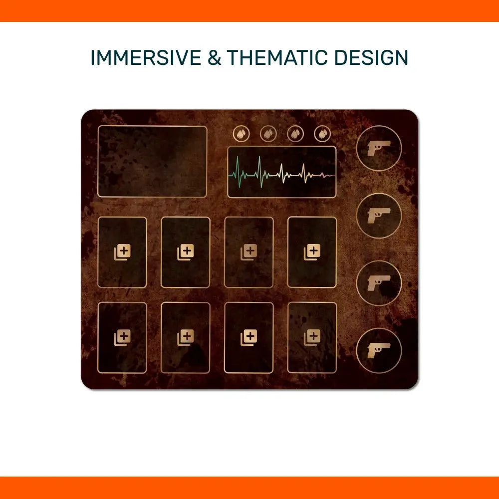Control panel with thematic design on a white background