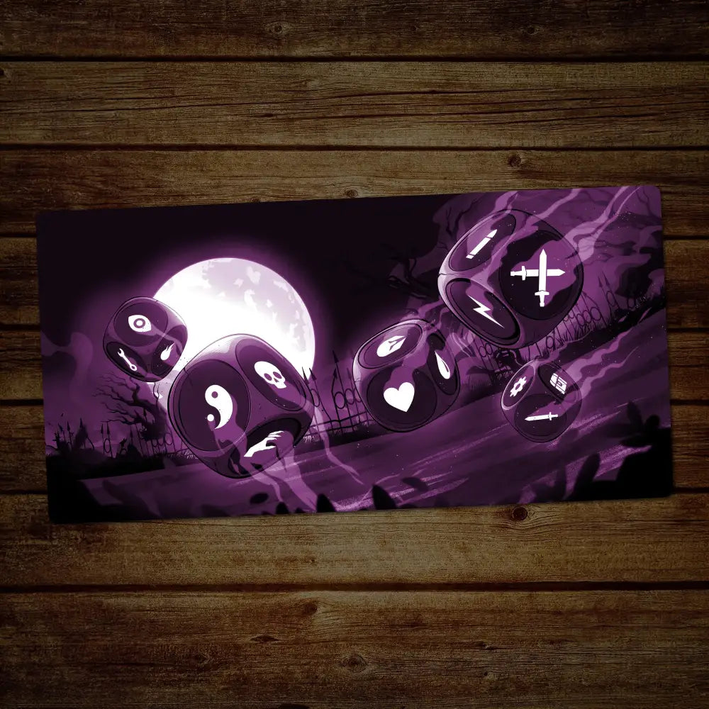 Sasha Figarella - Clear Stitched / Tossing Dice Purple / Extended 28’’ x 14’’ - Playmat