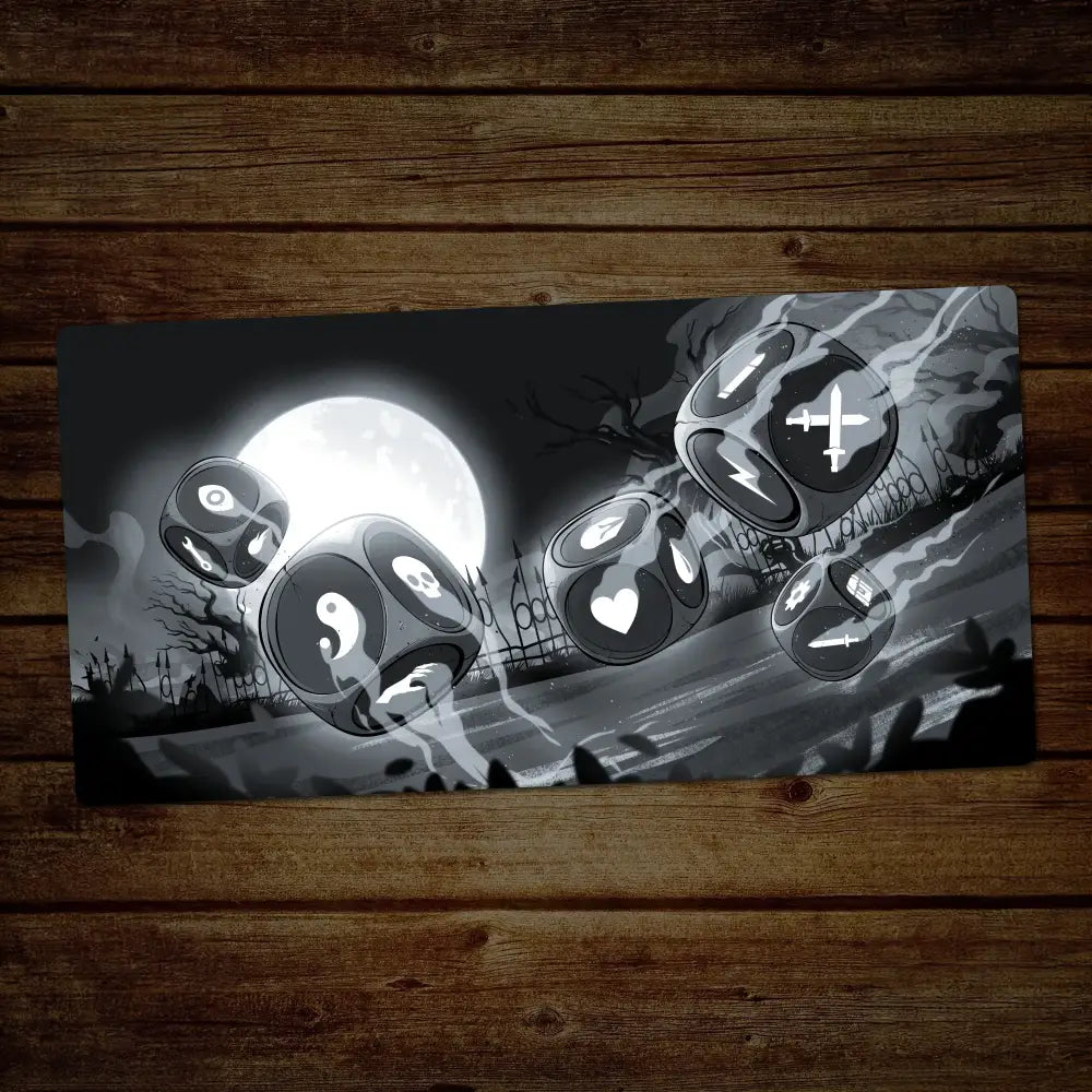 Sasha Figarella - Clear Stitched / Tossing Dice Steel / Extended 28’’ x 14’’ - Playmat